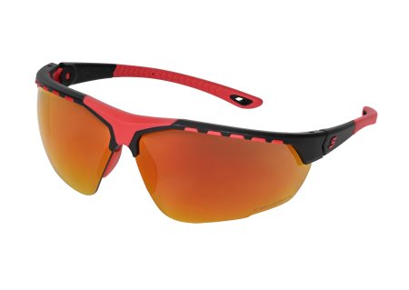 Ultra-Flex veiligheidsbril met spiegelglazen (rood)